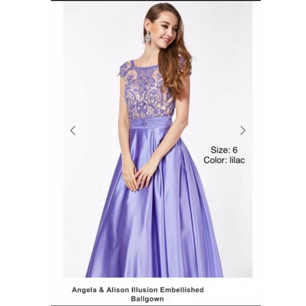 Angela & Alison Lilac Formal Dress